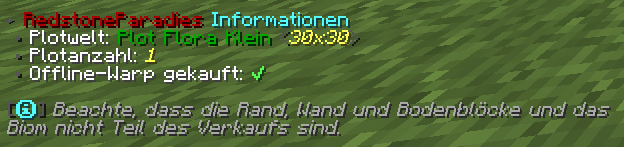 Informationen zu einem Verkaufsangebot.