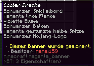 Ein erfolgreich gesichertes Banner.