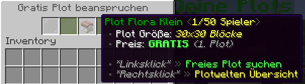 Menü des /plot auto Befehls.