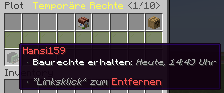 Liste mit Spielern mit temporären Rechten (/plot trustlist)