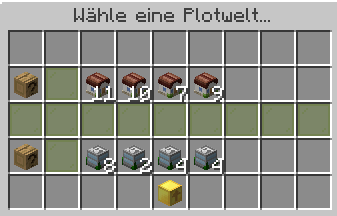 Das Menü der Plotwelten.