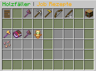 Die Job Rezepte des Holzfällers in der Übersicht.