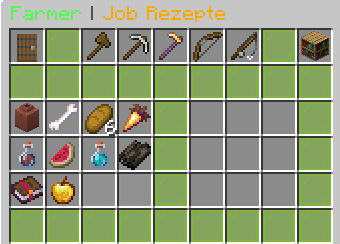 Die Job Rezepte des Farmers in der Übersicht.