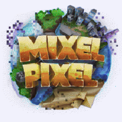 MixelPixel Logo als PixelArt gebaut (2x2 Karten)