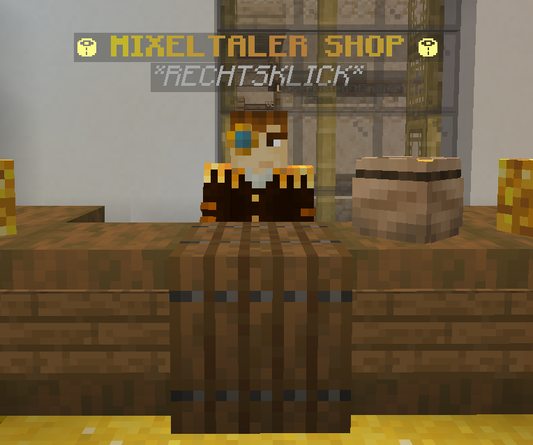 Der 'MIXELTALER SHOP'-NPC am /spawn.