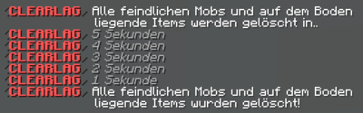 Der Countdown des Clearlags.
