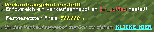 Ein Verkaufsangebot.