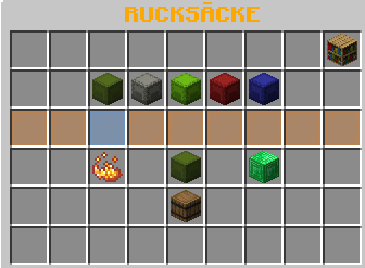 Das '/rucksack' Menü.